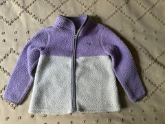 OSH KOSH Toddler Girls 2T Two Tone Purple Fleece Zip Up Light Weight Jacket