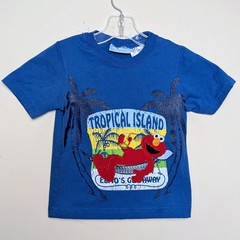 Vintage Sesame Street Elmo’s Getaway Tropical Island Y2K Shirt Infant 24 Months