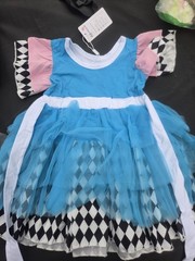 Alice in Wonderland birthday girl dress With Headband size 12 to 18 months