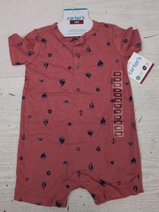 NWT Carter’s Baby Boy Red/Sailing Romper 18M BR0