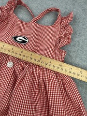 GArb Team University Of Georgia Bulldogs Toddler Girl Red Gingham Dress- Size 4T
