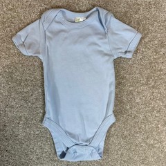 Baby Dana 0-6 Months Blue Short Sleeve Cotton Bodysuit Thailand