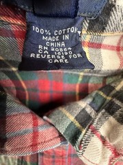 VTG Polo Ralph Lauren Corduroy Collar Plaid Shirt Dress Sz 4T Red Green Holiday