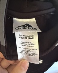 Adidas Track Jacket Full Zip Sweatshirt Black White Gray Logo Kids 4T