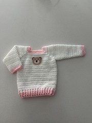 handmade crochet baby girl sweater 6/9 month