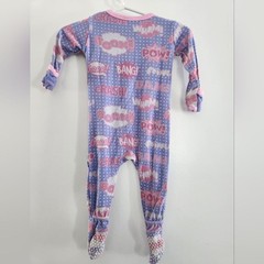 Kickee Pants Zip Footie Forget Me Not Comic 3-6 Months Bamboo Sleeper