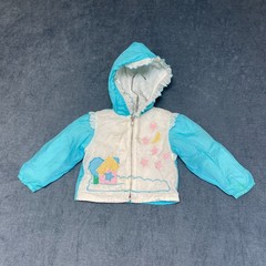Vintage 90s bear hooded full zip coat / jacket floral bear-ettes 24M