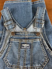 NWT OshKosh Blue Denim Overalls For Toddlers Size 3t/3A