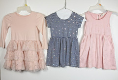 Toddler Girl Dresses Lot Of 3 Size 4T Tiered Tulle Spring Summer Fall