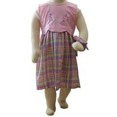 Toddler Girls Sundress Embroidered Seersucker 2 piece set