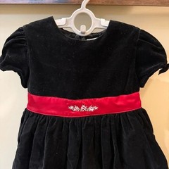 VINTAGE Wonderkids Girls HOLIDAY Dress Size 3T Clothes Velvet Black Red