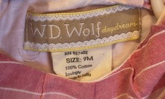 Back To School Retro Red Striped Dress Baby Girl Sz 9 Months Well Dressed Wolf