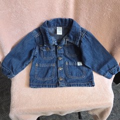 Carter’s Denim Cotton Jacket 12 Months Blue Long Sleeve Button Pockets Collared