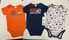 *New* Denver Broncos NFL Set of 3 Bodysuits Size 18 Months Football