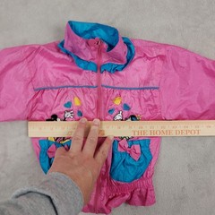 Vintage 90s Disney Mickey Minnie Mouse Windbreak Tracksuit Set Kids 2T MightyMac