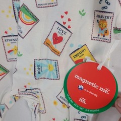 NEW Magnetic Me Adler Seeds Modal Magnetic Footie Baby Pajamas Sz 3-6M