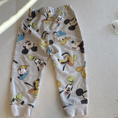 Disney Baby Mickey Mouse Donald Duck Goofy Sweatpants 18M Gray Cartoon Pants