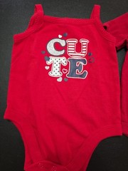 Girls 6-9m Lot Of 2 Patriotic Rompers