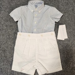 Ralph Lauren Shirt Seersucker Shorts Set Baby Boy 6M Summer Beach Coastal Outfit