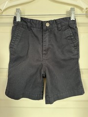 Quiksilver Black Button Zip Partial Elastic Pockets Chino Shorts Toddler Size 4T