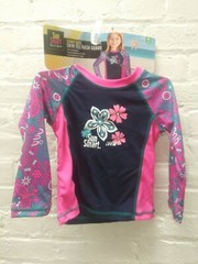 Toddler Rash Guard M 2-4 Years Old Swim Tee Surf’s Up Sun Smart UPF 50 Quick Dry