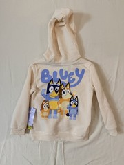 Bluey 2-Piece Hooded Hoodie & Jogger Pants Set 4T Beige Pockets Drawstring