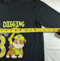 Paw Patrol Rubble 3rd Birthday Shirt Long Sleeve T-Shirt with Bulldozer Dig 4T