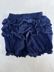 Shrimp & Grits Toddler Girls Blue Corduroy Ruffle Bloomer Shorts 3T