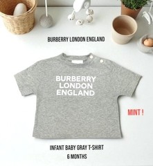 Burberry London England Infant Baby Gray T-Shirt Size 6 Months – Mint !