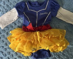 Disney Snow White One Piece With Ruffle Skirt Size 3 Months Beautiful Dress Baby