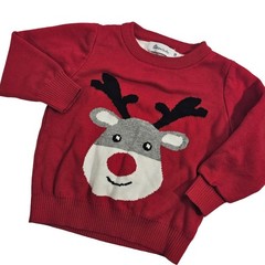 Grandwish Baby Boys Girls Christmas Sweater O-Neck Knitted Cotton – 18M Holiday