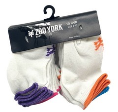 Zoo work 10-pair baby Socks, fits shoe size 0-12