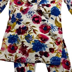 Gigi & Max Kaylee Ruffle Two Piece Bamboo Floral Lounge Set 2-3T