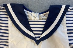 Vintage Baby Togs Sailor Romper 12M Nautical Boat One Piece Outfit USA 80s 90s