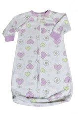 *CARTER’S Sleep Sack “I AM LOVED” Full Zip Hearts Flowers Baby Girl Size 0-9m