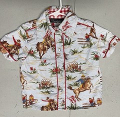 Rock Your Baby Light Blue Cowboy Rodeo Western Shirt Pearl Snaps, 2 Years, 2T