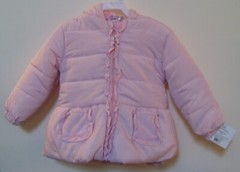 Girls Little Beginnings Pink Hooded Winter Jacket Sz 24M