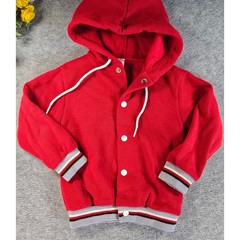 Vintage Sears 18-24m Medium Red Hooded Varsity Jacket Pants Set 80s Athleisure