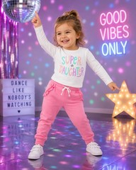 Carter’s Toddler Girls’ 2-Piece Super Daughter Tee & Joggers Set 3T