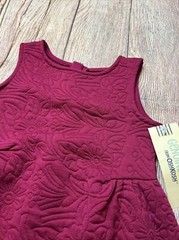 Genuine Kids by Oshkosh 2T Jacquard Floral Berry Jumper Dress NEW