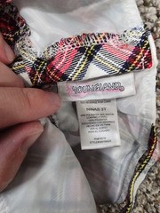 Youngland Girls Sz 3T Sleeveless Dress Black Red Plaid Bow Front