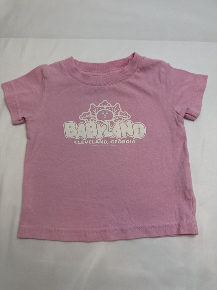 Cabbage Patch BabyLand Graphic Logo Pink Short Sleeve Crew Neck T-Shirt 12M