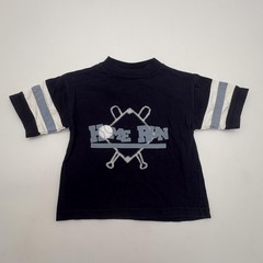 Fred’s Kids Shirt Boys 2T Blue Home Run Baseball Graphic Stripe Sleeve Tee Top