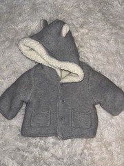 Hatley Baby sz. 3/6 mo.soft lined teddy bear button sweater. Beautiful item