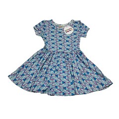 Dot Dot Smile NWT Baby Girl Size 12/24M Geometric Print Cap Sleeve Twirl Dress