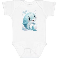 Inktastic Cute Whale Ocean Animal Baby Bodysuit Smiling One-piece Infant
