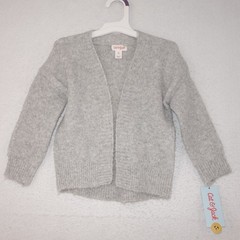 NEW Cat & Jack Soft Cardigan Super Soft Sweater Toddler Girl’s Size 2T Gray