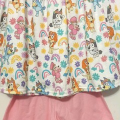 NWT Abby & Evie Blue Dog Character Shorts Set Size 3T Flutter Sleeve Outfit