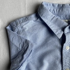 Pottery Barn Boys Shirt Size 12 18 Months Oxford Cloth Button Down Preppy Dress