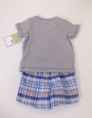 CARTER’S INFANT BOYS 2-PIECE SET SHORTS/T SHIRT HEATHER GRAY/MULTI 3M NWT
